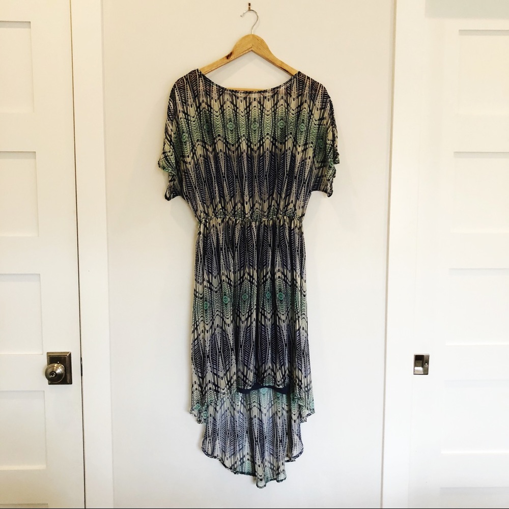 Patterned Sheer Slip Dress